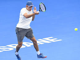 Alex de minaur has risen to #31 in the world like a rocket on the back of 28 match wins last season on the main atp tour. Brisbane International Alex De Minaur Lleyton Hewitt Alexei Popyrin The Courier Mail