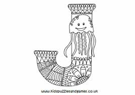 At the begining you give to them usual coloring pages. Letter J Colouring Sheets Kids Puzzles And Games