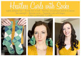 Use Your Socks As Diy Hair Curlers And By Doing This U R Using No Heat Hair And Makeup Tips Diy Hair Curlers Roll Hairstyle