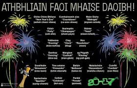 Athbhliain Faoi Mhaise Daoibh Happy New Year Irish Language Irish Gaelic Language Irish Gaelic