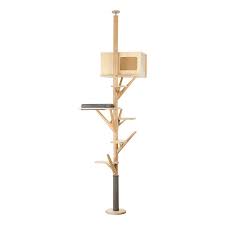 Il s'agit un ensemble de marches recouvertes d'un tissu dense. Arbre A Chat Scandinave Maisonnette Eden Mitaine