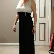 Floor Length Dress Classy Black And White Floor Length Dress Worn Once For 2 Hours Dress Barn Dresses Floor Length Dresses Classy Dress Dresses