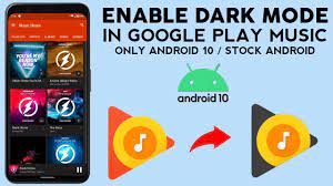 • added support for a dark theme mode in settings • bug fixes. Enable Dark Mode In Google Play Music Only Android 10 Stock Android Device 2020 Youtube