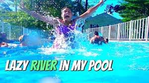 If you and your children love lazy river rides at the water park, and if you have the yard space, why not talk with us about it! Diy Lazy River Pool Vlog With Keepin It Relle Youtube
