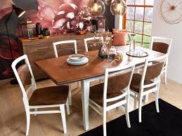 The east west furniture antique 5 piece round dining table set with faux leather chairs makes a striking contemporary centerpiece for your relaxed dining room. Classic Wood Dining Room Furniture Table Chairs Set White Acacia Impact Furniture