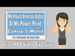 Membuat Video Animasi Explainer Di Ms Power Point Gratis Template Youtube