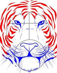 How To Draw A Tiger Face By Dawn Face Painting Easy Animal Drawings Face Painting Designs