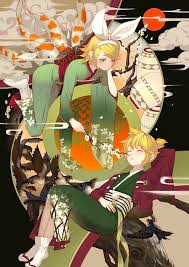 鏡音リン 鏡音レン アニメの壁紙 イラスト ボーカロイド