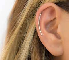 Sale Helix Piercing Climber Stud Helix Stud Earring Long Cartilage Earring Upper Ear Earring Long Helix Piercing Upper Ear Earrings Helix Earrings Helix Piercing