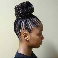 Thebraidconcept Natural Hair Styles Cornrow Ponytail Braided Bun Hairstyles