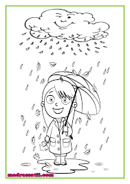 تلوين صور فصل الشتاء المطر موقع مدرستي Art Balloons Kids And Parenting