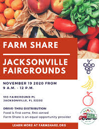 Did someone ask you to list foods that begin with the letter g? Jax Fair Farm Share Drive Thru Food Distribution