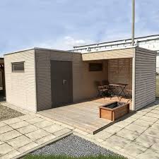 Eine Moderne Flachdachbauweise Ohne Dachuberstand Dass Ist Unsere Cubo Modellserie Die Gebaude Gliedern Sich Durch Verschiedene Haus Gartenhaus Dachuberstand