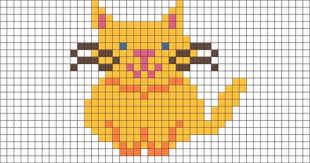 Kitten Pixel Art Pixel Art Pixel Art Design Lego Art
