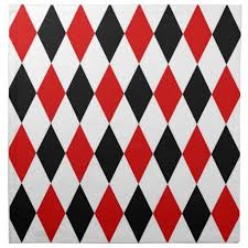 Background Black And White Diamond Pattern Red White Black Harlequin Diamond Pattern Printed Napkins Diamond Tile Patterned Napkins Diamond Pattern