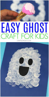 Easy Ghost Craft For Kids Halloween Activities For Toddlers Halloween Preschool Halloween Crafts For Toddlers