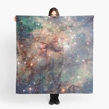 Space Scarf Galaxy Scarf Outer Space Gift Sheer Scarf Space Fabric Chiffon Scarf Space Gift For Her