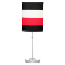 Black And White Striped Lamp Shade Black White And Red Striped Lamp Zazzle Com Lampshade Designs Red Stripes Lamp