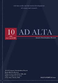 AD ALTA: Journal Of Interdisciplinary Research (1002-XIII.)