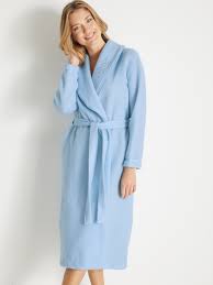 A porter le matin comme le soir , avec ou sans pyjama ! Robe De Chambre En Molleton Courtelle Lingerelle Femme Daxon