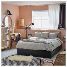 Nordli Bed Frame With Storage Anthracite Queen 160x200 Cm Ikea In 2021 Bed Frame With Storage Bed Frame Beds For Small Rooms