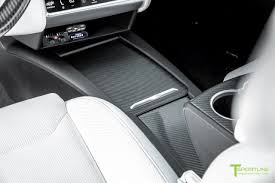 Accessories center console tray replace for tesla model x model s interior box. Tesla Carbon Fiber Center Console Flip Door And Sliding Tray Panel Set Tesla Carbon Fiber Center Console