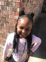 Super cute braids for kids with natural hair, black and white hairstyles. Dallasbraider Stylezbytiffanie Black Girl Braids Girls Braided Hairstyles Kids Kid Braid Styles