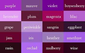 The Color Thesaurus Purple Color Palettes Purple Color