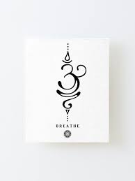 The tattoos are worn on any body part as the wearer wants. Sanskrit Breathe Symbol Mounted Print By Marcosty In 2021 Unique Tattoos With Meaning Boho Tattoos Inspirational Tattoos
