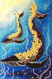 Into The Depths Humpback Whales Aboriginal Art Animals Indigenous Australian Art Aboriginal Dot Art