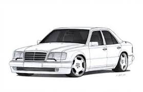 Mercedes Benz 500e W124 Drawing By Vertualissimo Mercedes Car Mercedes Benz 190e Mercedes Benz