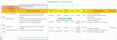 You will most often see risk and opportunity discussed together in iso 9001. Risk Register Template Excel Free Download Project Management Templates