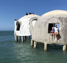 This is an unprofessional home video. Visiting The Cape Romano Dome House The Saltwater Six
