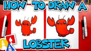 How To Draw A Lobster Art For Kids Hub Art For Kids Hub Art For Kids Lobster Art
