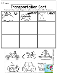 Transportation Sort Air Water Or Land Perfect For Preschool My Blog Transportation Preschool Transportation Theme Preschool Transportation Activities
