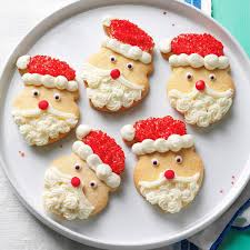 Santa Claus Sugar Cookies Recipe Christmas Cutout Cookies Sugar Cookies Christmas Sugar Cookies