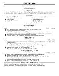 Professional Nanny Resume Examples Childcare Livecareer