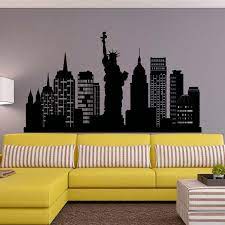 New York City Skyline Wall Decal Nyc Silhouette New York Vinyl Etsy Nyc Wall Art Elegant Wall Art New York Theme