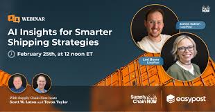 Join Scott Luton and Tevon Taylor TODAY at 12 PM ET for a live session with  James Sutton and Lori Boyer from EasyPost. Discover how AI is  revolutionizing logistics with smarter forecasting,