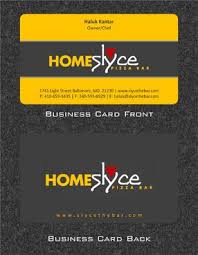 See more ideas about business cards, cards, customizable business cards. Business Card For Pizza Bar Concept Home Slyce By Alecgmc