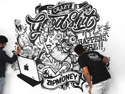 Give me a small surface and i'm uncomfortable but give me a wall and i am in my happy place. Doodle Art On Wall Novocom Top