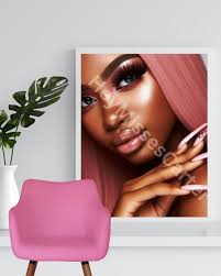 Impresión artística en lienzo elegante, decoración de pared, estética del  hogar, póster de moda, decoración moderna, regalo para ella, arte para la  ...