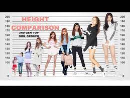 Kpop Height Comparison Shortest Vs Tallest Idols Top Selling 3rd Generation Girl Groups Youtube Kpop Girl Groups Girl Group Kpop Girls