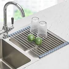 Your family's health and safety are very important to us. Amazon Com Roll Up Dish Drying Rack Seropy Over The Sink Dish Drying Rack Kitchen Rolling Dish Drainer Foldable Sink Rack Mat Stainless Steel Wire Dish Drying Rack For Kitchen Sink Counter