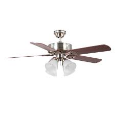 Harbor Breeze Springfield Ii 52 In Brushed Nickel Indoor Ceiling Fan With Light Kit 5 Blade Lowes Com Ceiling Fan With Light Ceiling Fan Brushed Nickel Ceiling Fan
