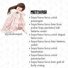 Saya doakan semua pembaca suristory.com dilimpahi rahmat dan kasih sayang allah saya doakan anda kurus dan sihat kali. Yuli Sitompul Motivasi Motivasi Kurus Akan Membuat Facebook