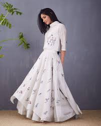 Ogaan India On Instagram Taika Ogaan Com Taika S Easy Cotton Pieces With Floral Embroideries Are Perfect Fo Western Dresses For Girl Lengha Dress Dresses