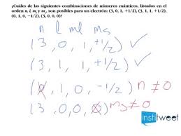 El primer número cuántico se llama primero y el segundo segundo. Ejercicio Resuelto De Numeros Cuanticos Video Dailymotion