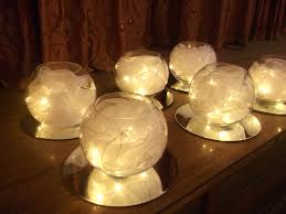 Fairylight Idea Fish Bowl Centerpiece Wedding Fairy Lights Wedding Wedding Decorations Centerpieces
