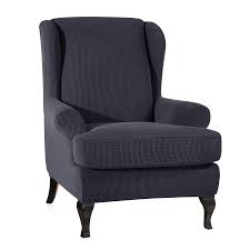 Chun Yi 2 Piece Stretch Jacquard Spandex Fabric Wing Back Wingback Armchair Chair Slipcovers Slipcovers For Chairs Wingback Chair Slipcovers Wingback Armchair